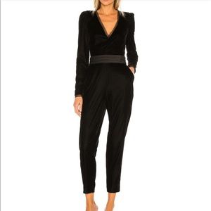 Rachel Zoe Rafaele Long Sleeve Velvet Jumpsuit